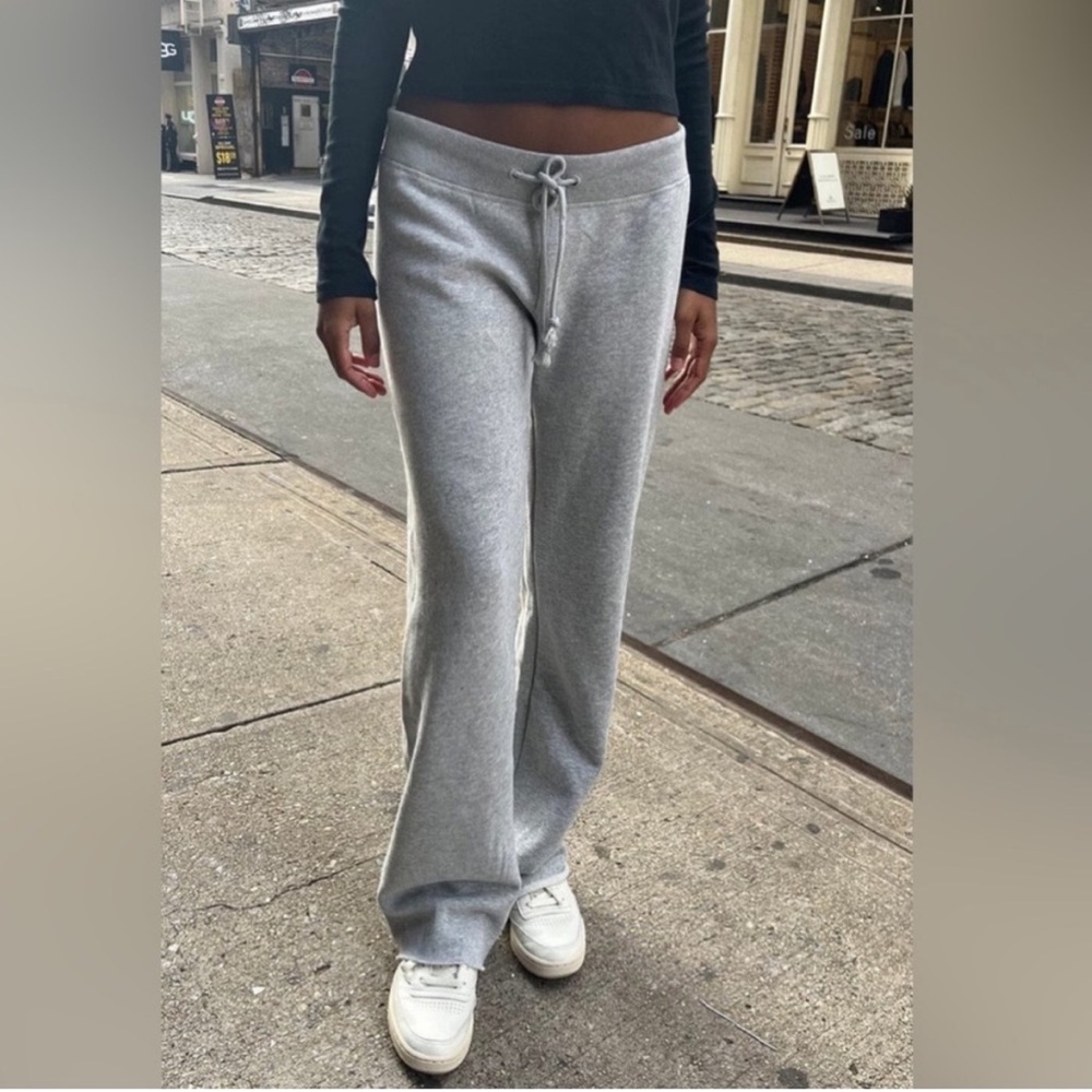 Brandy Melville Light Gray Drawstring Sweatpants